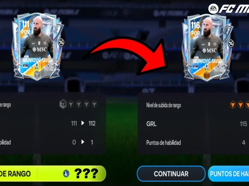 Subir nivel de jugador en FC Mobile