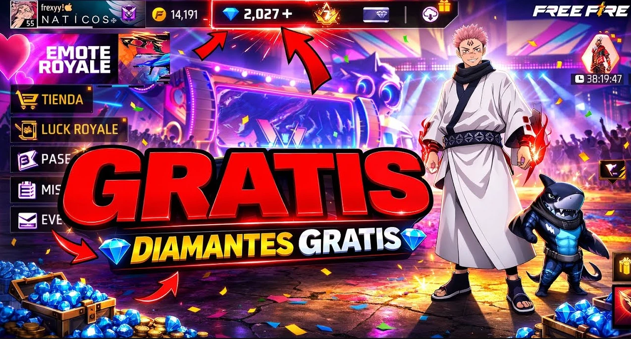 Diamantes gratis en Free Fire