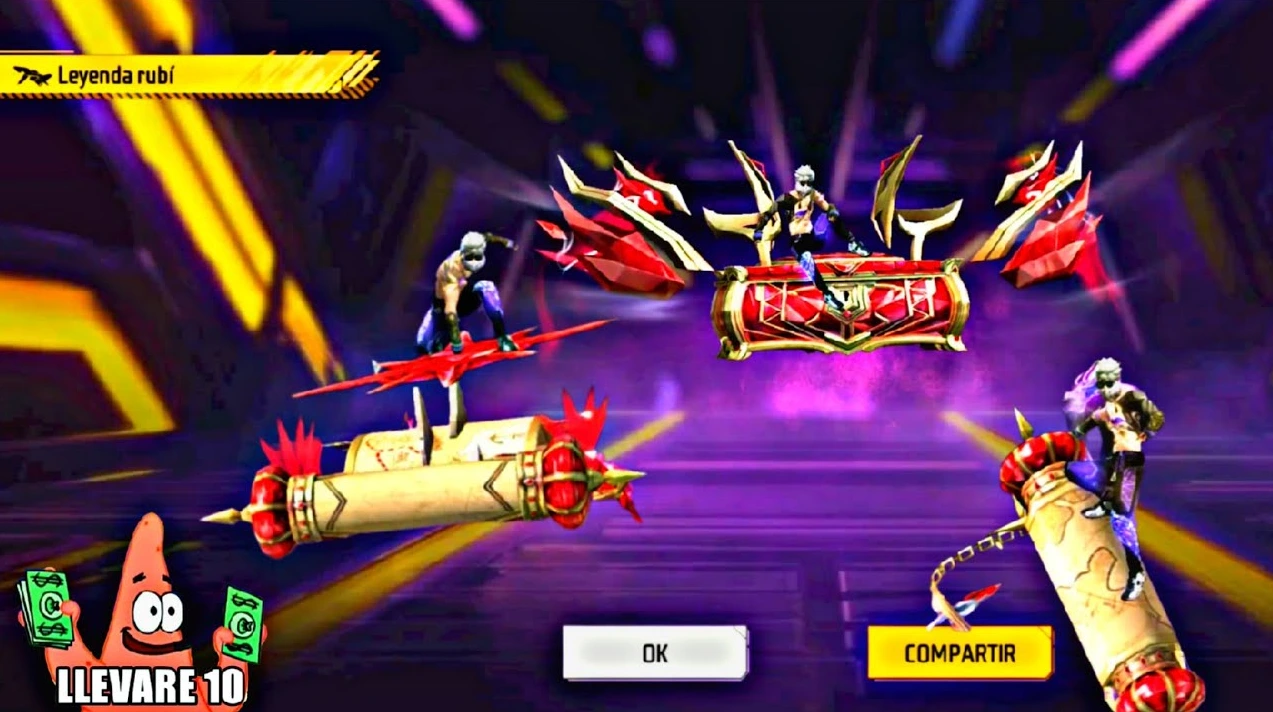 Ala delta leyenda Rubí en Free Fire