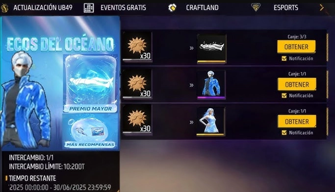 Emote bajo el mar en Free Fire