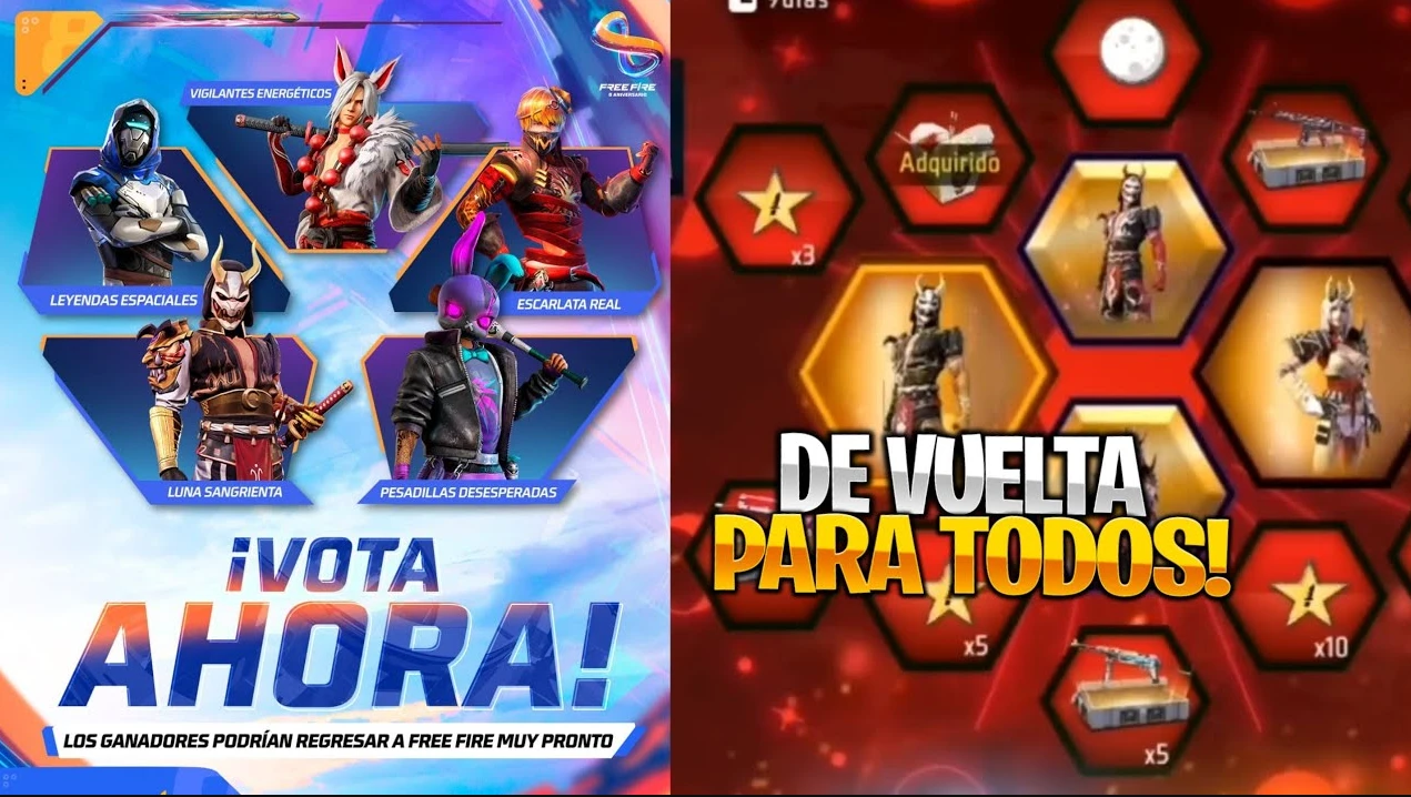 Votaciones en Free Fire 2026