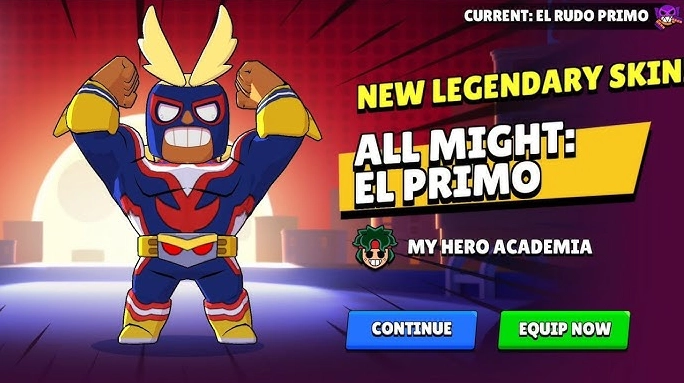Skin de All Might en el Primo en Brawl Stars