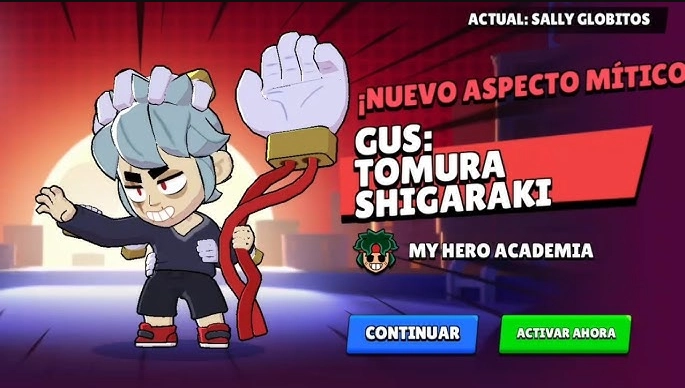 Tomura Shigaraki en Brawl Stars: detalles de la skin de Gus
