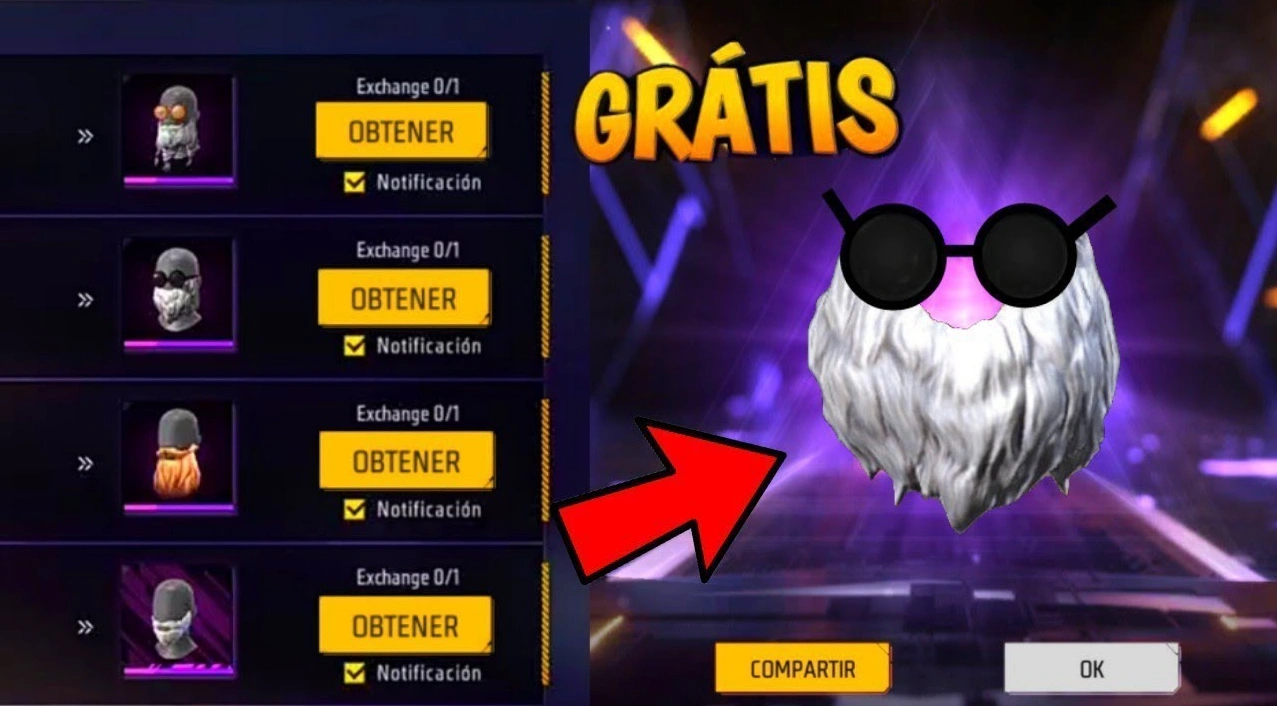 Barba del viejo en Free Fire