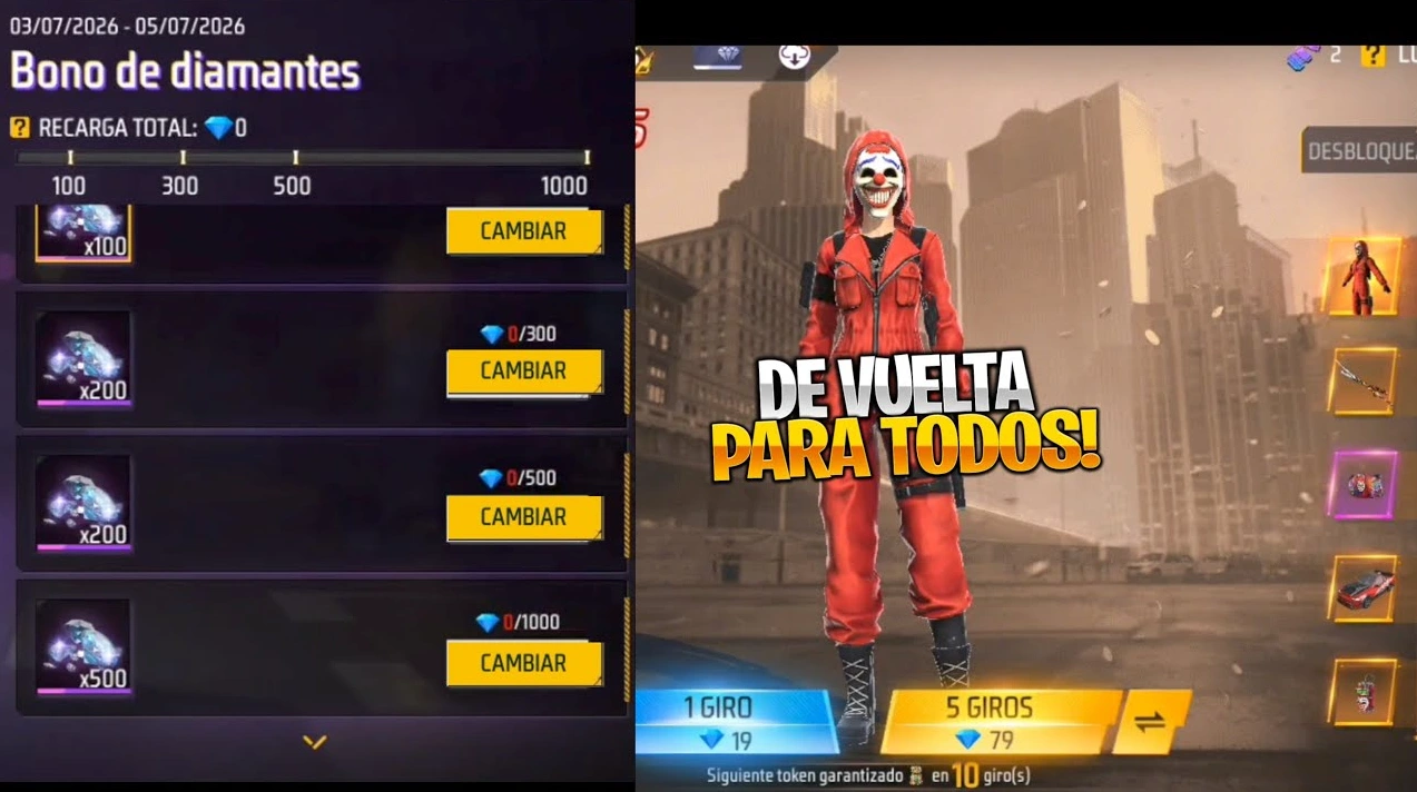 Evento criminal rojo en Free Fire