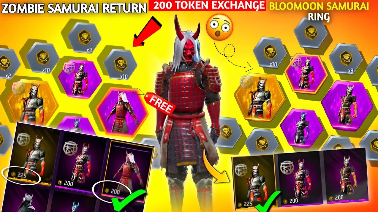 Skin del Zombie Samurai en Free Fire